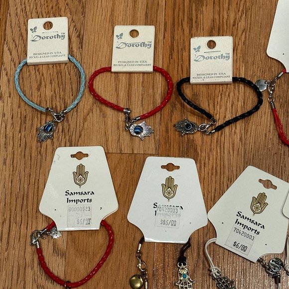Charm Bracelets with Hamsa Charm & Evil Eye by Samsara Imports & Dorothy Lot - Picture 6 of 7
